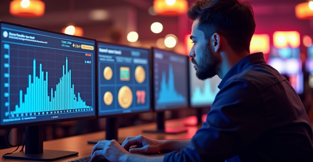 Pemain menganalisis volatilitas slot gacor dengan grafik